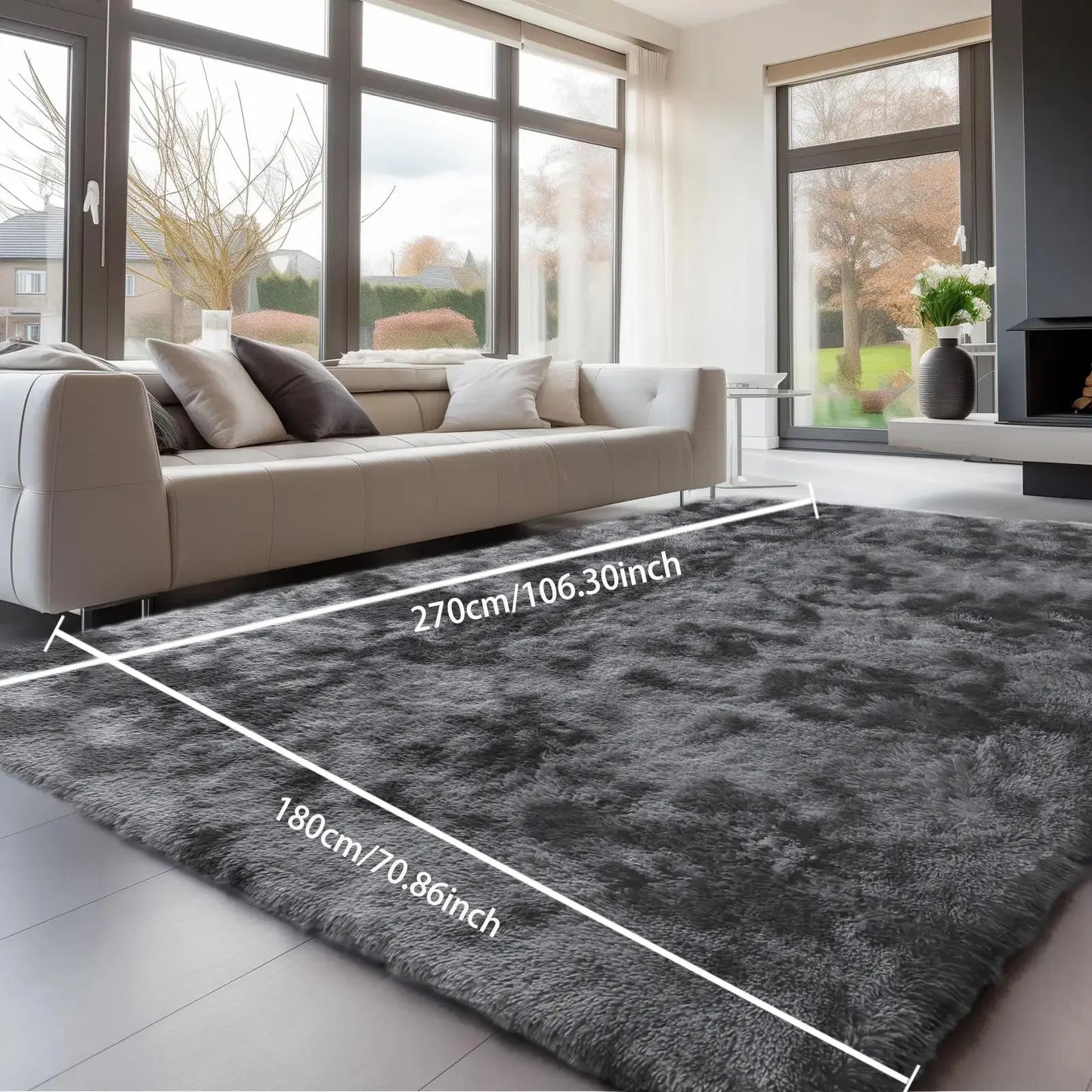 Ultra-Soft Faux Fur Area Rug – Luxury Plush Shag Carpet for Living Room & Bedroom | Non-Slip, Cozy Home Decor