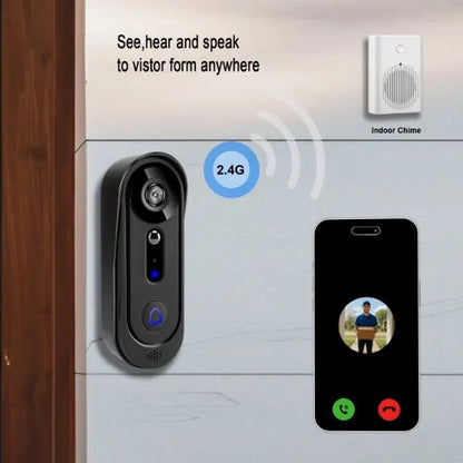 Video Doorbell Wireless 1080P,Alert, Night Vision,Indoor Chime,Two Way Audio,Battery Power,Only 2.4Ghz,Cloud Storage