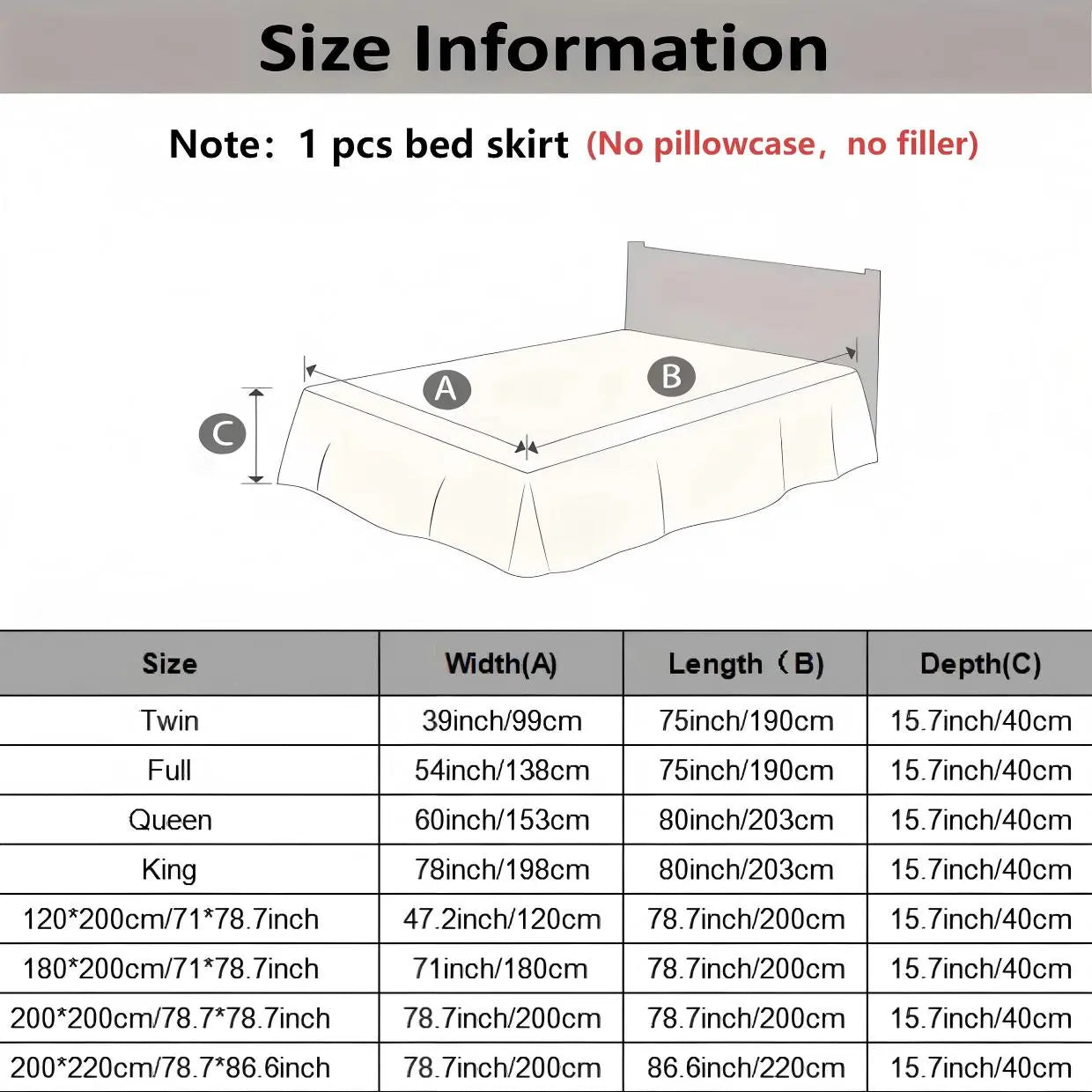 French Princess Lace Bed Skirt and Elegant All-Season Washable Mattress Protector for Bedroom, Guest Room, Hotel, or Dorm Decor