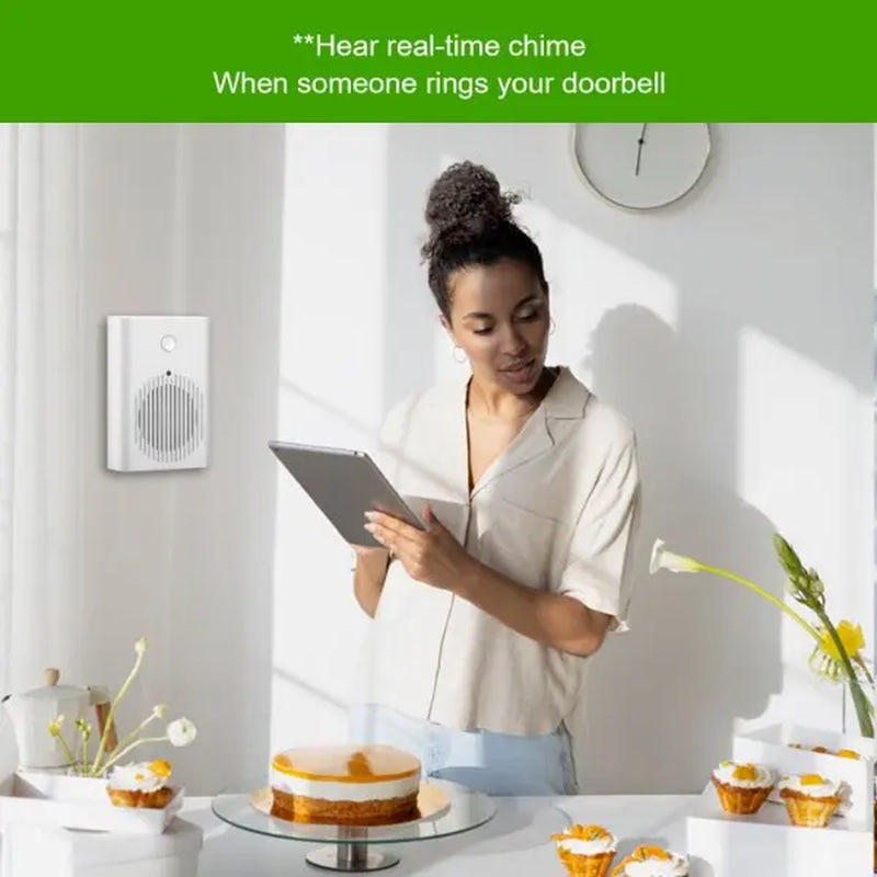 Video Doorbell Wireless 1080P,Alert, Night Vision,Indoor Chime,Two Way Audio,Battery Power,Only 2.4Ghz,Cloud Storage