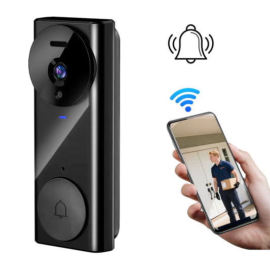 Wireless Video Doorbell, Home Wireless Doorbell, Infrared Night Vision, Smart Wireless Doorbell, AI Human Detection, Video Doorbell Camera, Smart Wifi Video Doorbell, Battery Powered