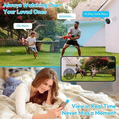 Home Security Surveillance Camera, 1Pc, Wi-Fi Smart AI Home Camera, Supports One-Touch911Alarm System, 2-Way Audio, Two-Way Speaker, Supports Voice Intercom, Animal/Human Intelligent Detection, High-Definition Display, Motion Detection Alarm,