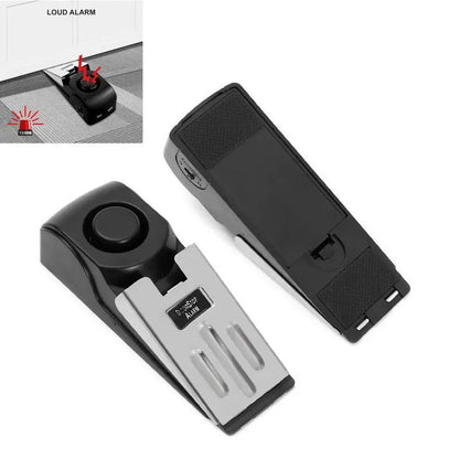 Home Security Door Stopper Alarm - Easy to Install No Tools Needed, 3 Sensitivity Modes, 120DB Loud Anti-Theft Alarm, Stainless Steel Pressure-Resistant, Instant Alarm When Pushed